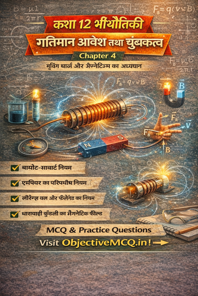 Class 12 Physics Chapter 4 – गतिमान आवेश तथा चुंबकत्व